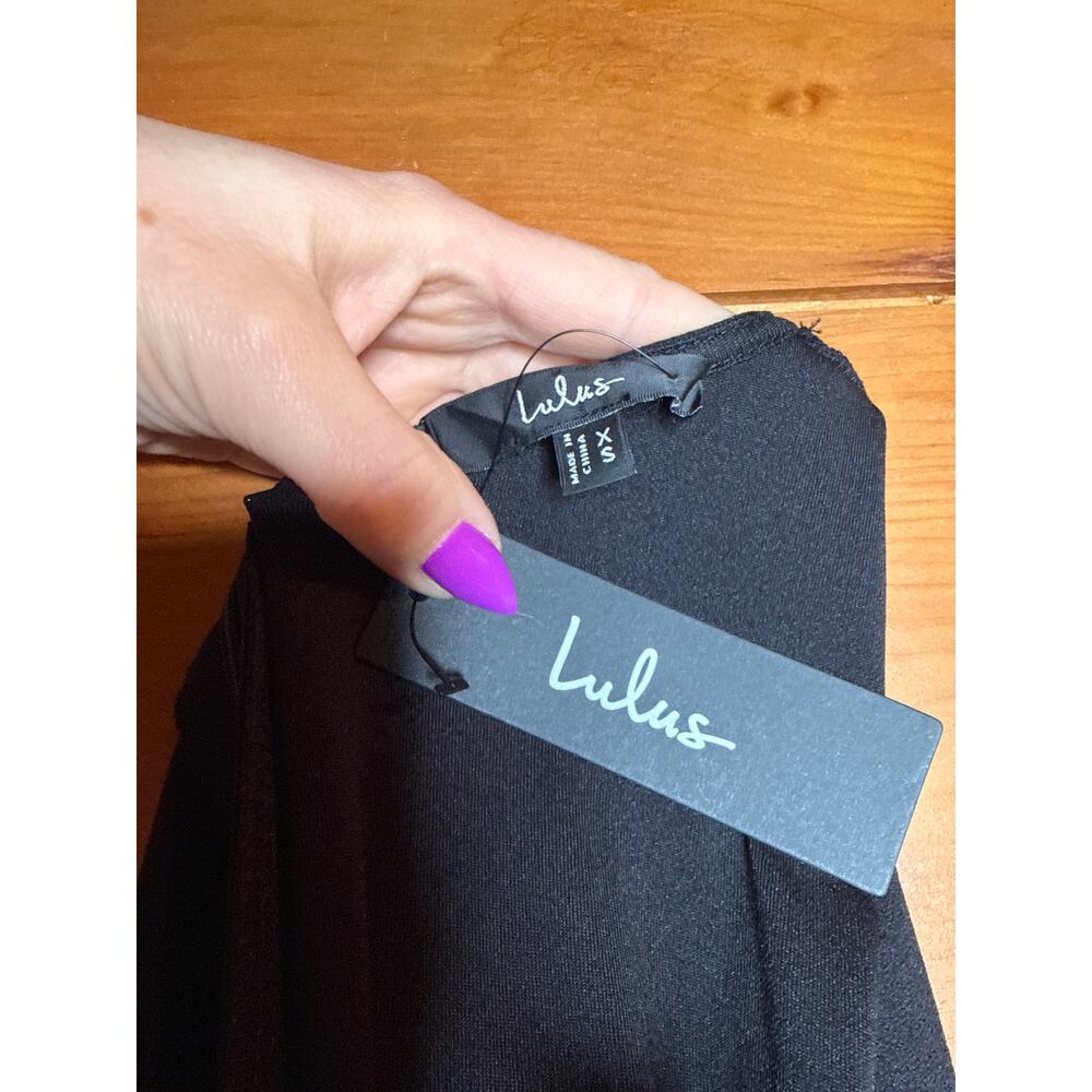 Lulus Lucette Black Sleeveless Ruffled Mermaid Maxi Dress Holiday Extra Small - Picture 9 of 11